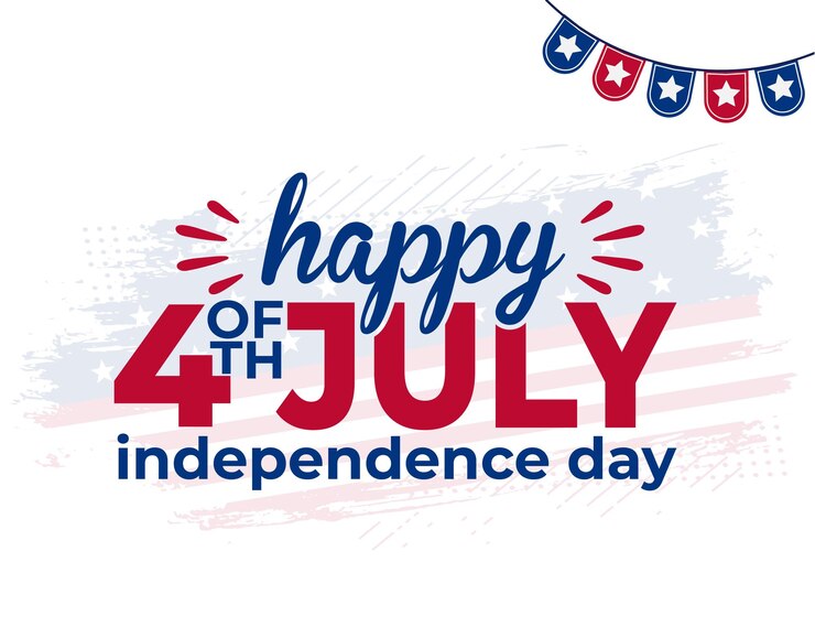 unabhängigkeitstag der usa am 4. juli vektor