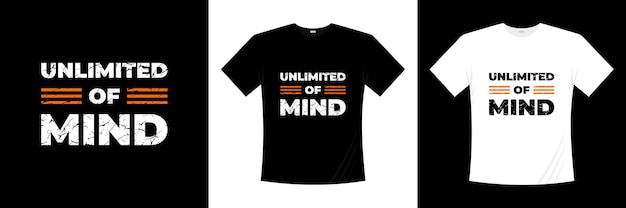 Unbegrenzt mind typografie t-shirt design