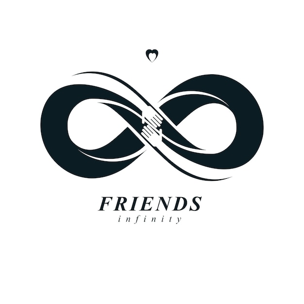 Unendliche Freundschaft, Freunde für immer, spezielles Vektorlogo