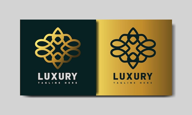 Unendlichkeitssymbol luxuslogo und schönheitsdesignvektor