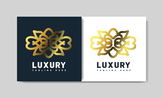 Unendlichkeitssymbol luxuslogo und schönheitsdesignvektor