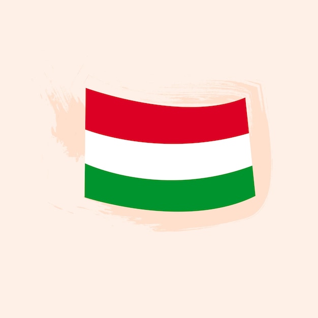 Ungarn-landesflagge-vektor-illustration des reise-symbols