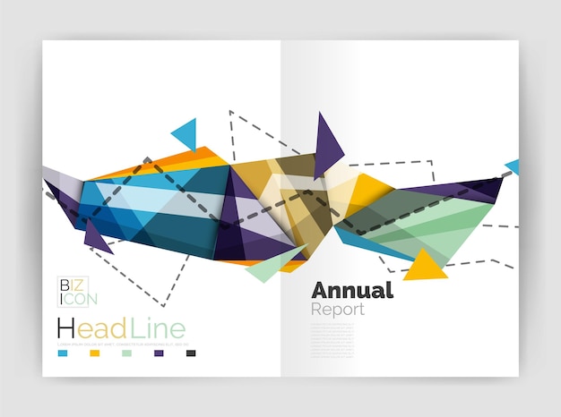 Ungewöhnliche abstrakte vorlage für unternehmensbroschüren