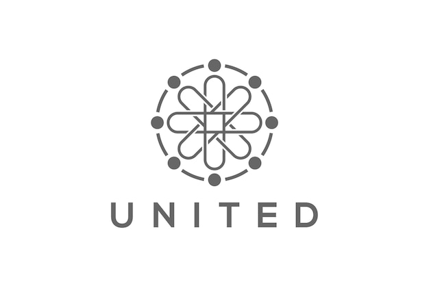 Vektor united temwork logo design people group business company icon symbol