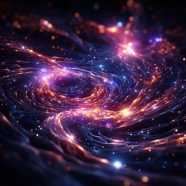 Vektor universum abstrakt weltraumwissenschaft kosmos astronomie blaue galaxie nebel licht illustration nacht