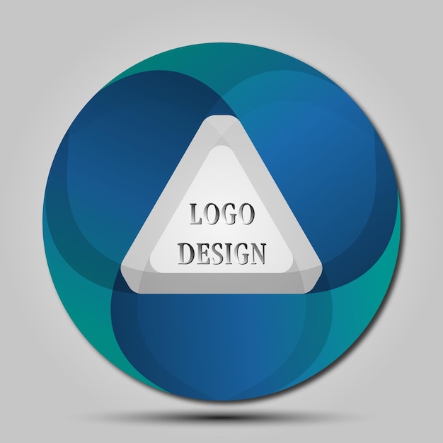 Unmögliches dreieck-kreis-zusammenfassungs-logo-design