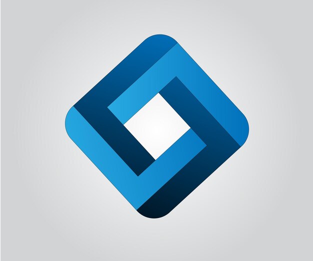 Unmögliches quadratisches Symbol Geometrische 3D-Objekt-optische Täuschung Vektorillustration