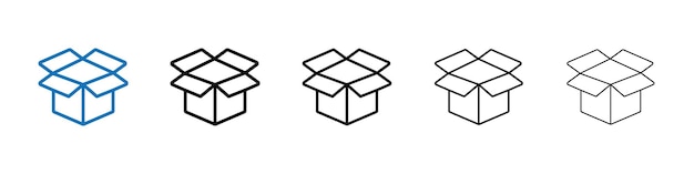 Unpack-Symbol Umriss-Vektor-Logo für die Web-Ui