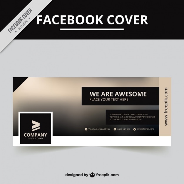Vektor unscharfe facebook-cover-design