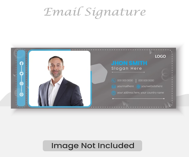 Unternehmens-e-mail-signatur oder social-media-cover-poster-vorlage und fußzeilen-design
