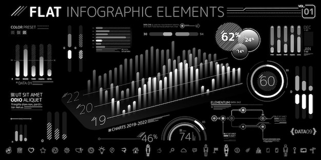 Unternehmens-Infografik-Vektorelement-Sammlung