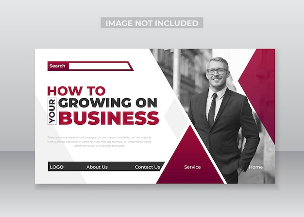 Unternehmens-Website-Header oder Landing-Seite