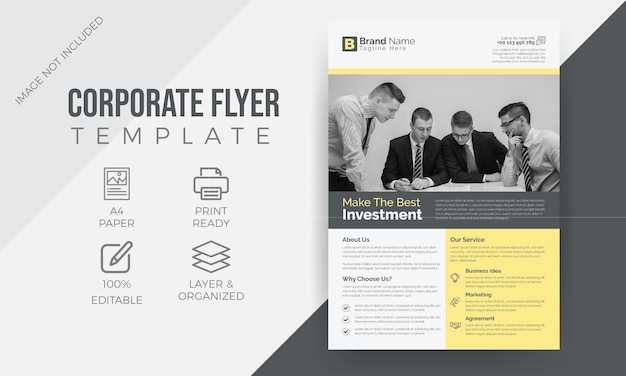 Vektor unternehmensflieger template design