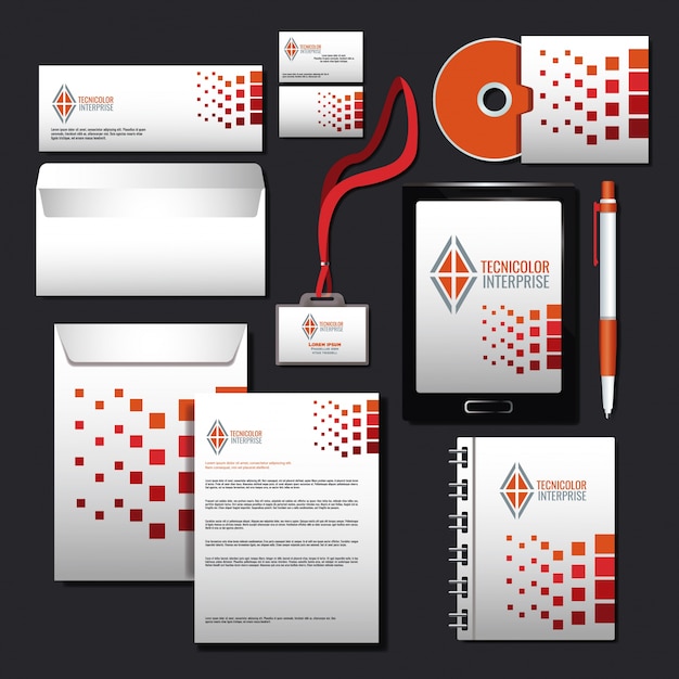Unternehmensidentität mock-up