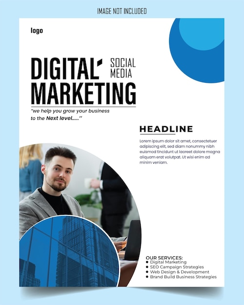 Unternehmensplakat für digitales Marketing