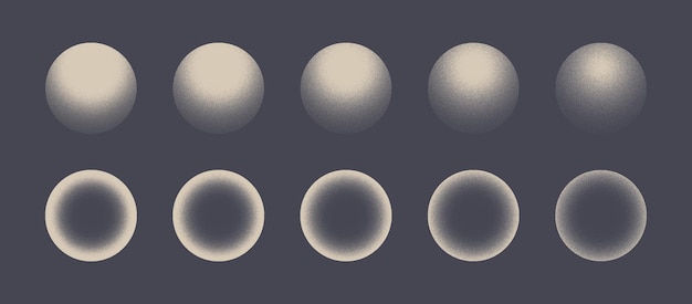 Unterschiedlicher Grad-Rauschen-körnige Kugel-Vektor-Zusammenfassungs-Stipple-Grafik-Hintergrund