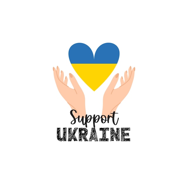 Unterstützen sie die ukraine beten sie für die darstellung des friedenskonzepts in der ukraine symbol für blaue und gelbe flagge