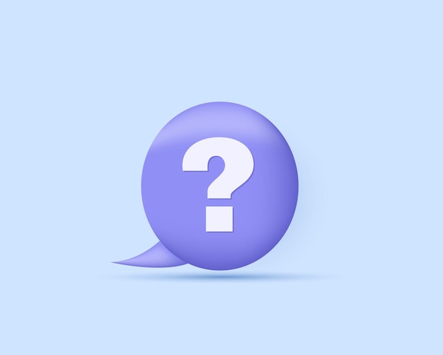 Unterstützung für 3D-Speech-Bubble-Fragenzeichen und FAQ