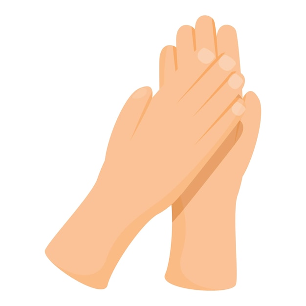 Unterstützung Handklatschen-Symbol Cartoon-Vektor Handapplaus Menschenmenge