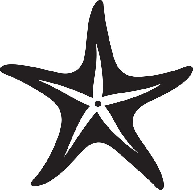 Vektor unterwasser-appeal vector starfish design refined oceanic grace schwarz-starfish emblem