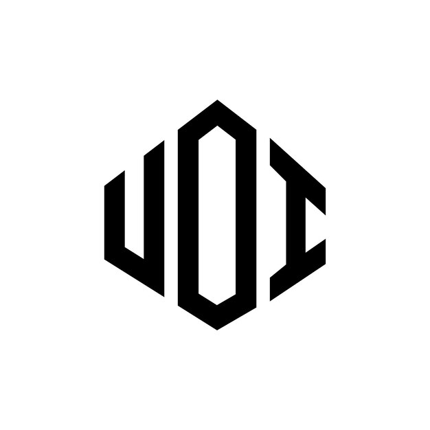 UOI Buchstaben-Logo-Design mit Polygon-Form UOI Polygon- und Würfelform Logo-Design UOI Hexagon-Vektor-Logos-Schablone weiße und schwarze Farben UOI Monogramm Geschäft und Immobilien-Logo