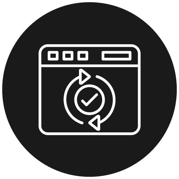Update-Vektor-Symbol der Website Kann für Computerprogrammierung verwendet werden