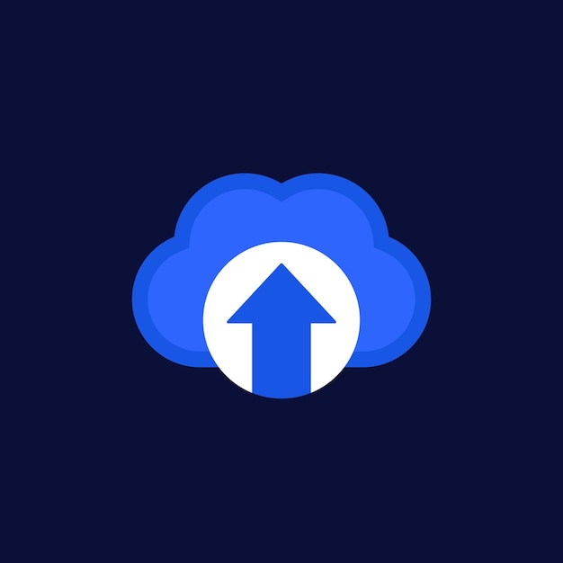 Upload-Symbol mit Wolkenvektor