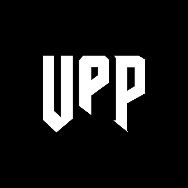 UPP-Logo-Design für ein Technologie-Unternehmen Schwarz-Weiß-Farbkombination UPP- Logo UPP-Vektor UPP-Design UPP-Ikonen UPP-Alphabet UPP-Typografie Logo-Design