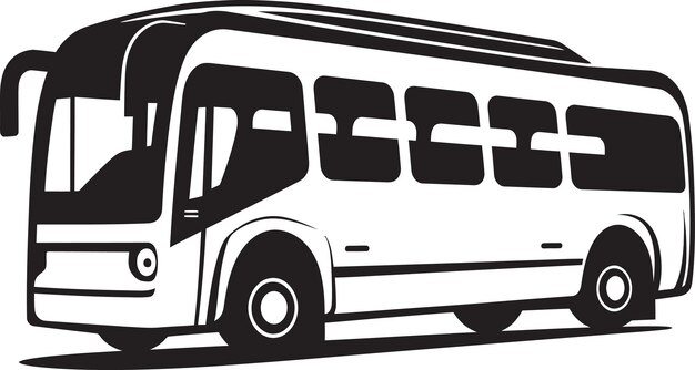 Urban black vector logo bus essence black vector emblem (urbanes schwarzes vektor-logo)