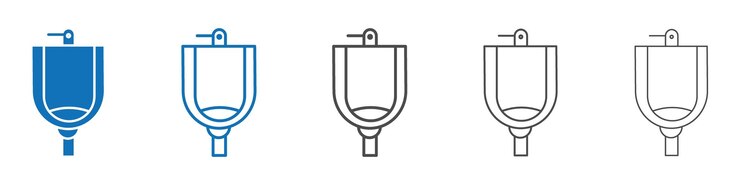 Vektor urinal-ikonen-vektor-satz-sammlung für das web