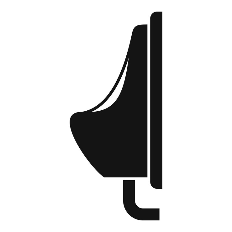 Vektor urinal-symbol, einfacher vektor, abfluss der wasserleitung