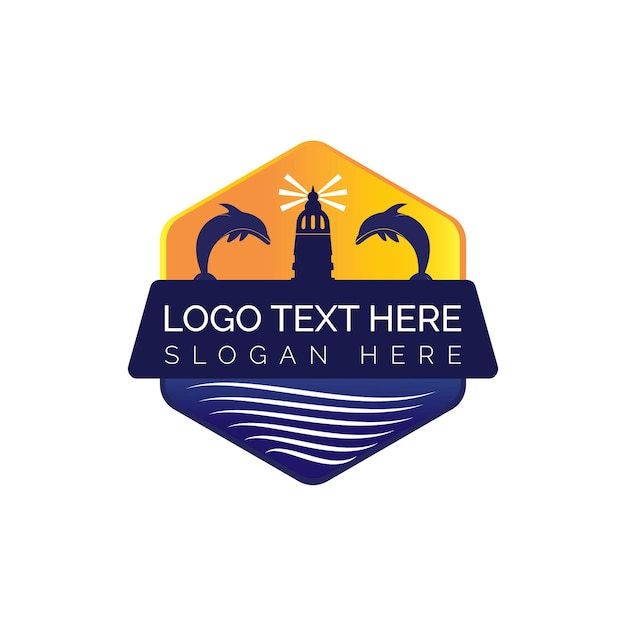 Urlaub und tourismus-vektor-logo-design vektor-logo-design für die gastfreundschaft im resort zu hause