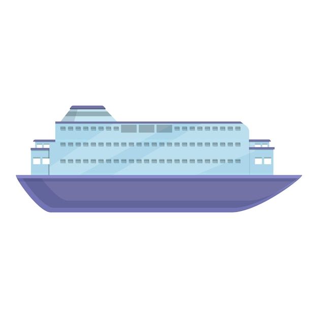 Urlaubs-kreuzfahrtschiff-symbol cartoon des urlaubs-kreuzfahrtschiff-vektorsymbols für webdesign isoliert auf weißem hintergrund