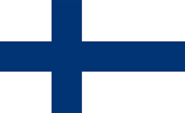 Vektor ursprüngliche farben und proportionen der finnischen flagge. vektorillustration eps 10