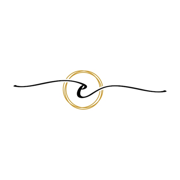 Ursprüngliche Logo-Vorlage für den Buchstaben E Beauty