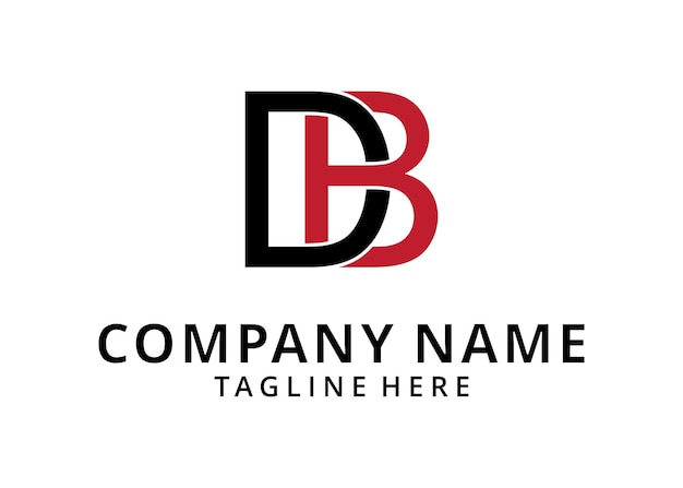 Ursprünglicher DB-Letter-Logo-Design-Vorlagenvektor