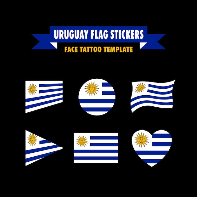 Uruguay-flagge vorlage