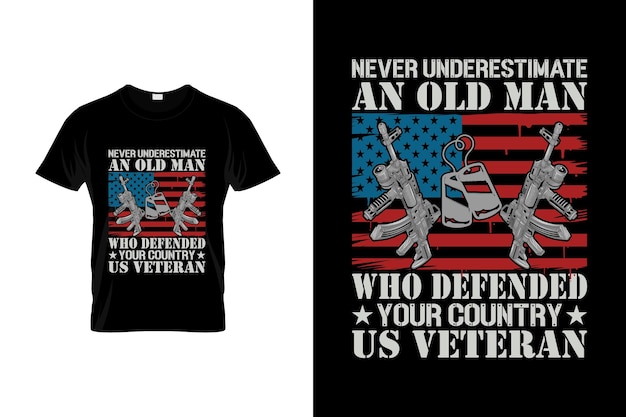 Vektor us-veteranen-t-shirt-design oder us-veteranen-plakatdesign oder us-veteranen-shirt-design
