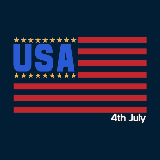 Usa-flagge am 4. juli t-shirt design