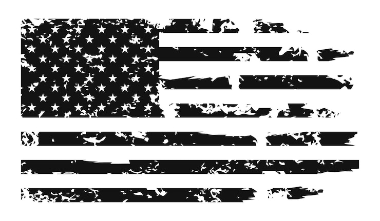 Vektor usa-flagge - originale farben und proportionen. schäbige flagge vektor-illustration eps 10.