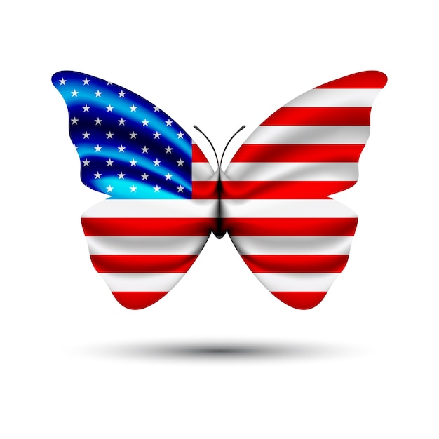 Usa flagge schmetterling