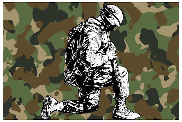 USA-Soldaten-Gedenkvektor