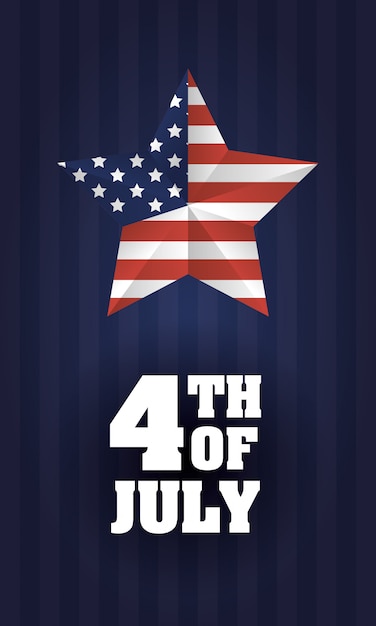 Usa Stern vom 4. Juli