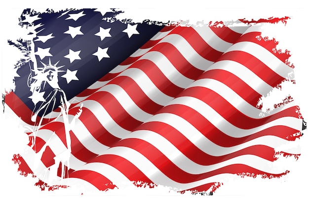 USA von Amerika Flagge isoliert