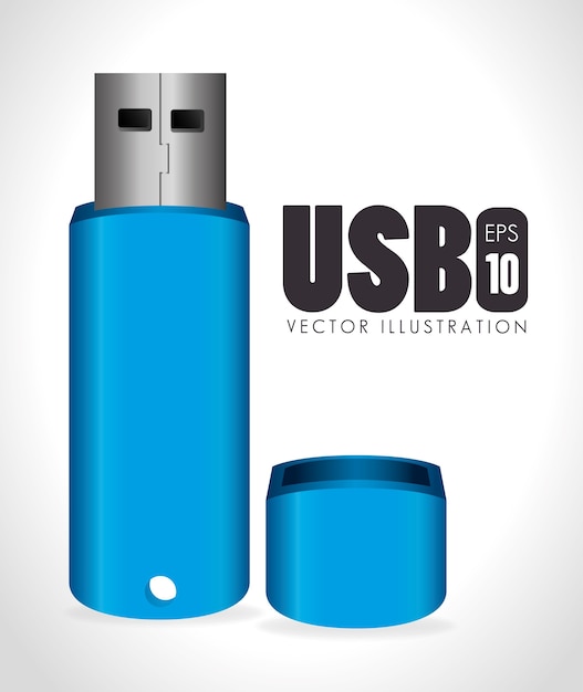 Usb-design, vektor-illustration.