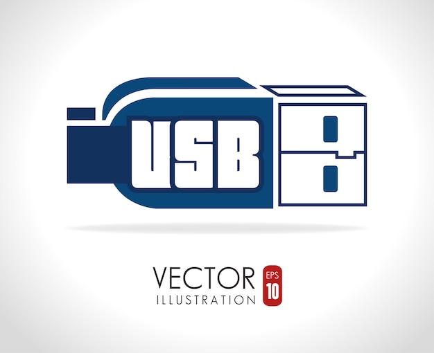 Usb-design, vektor-illustration.