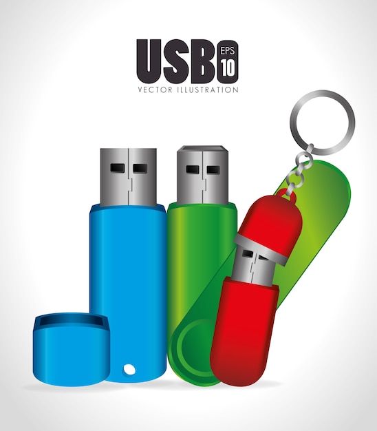 USB-Design, Vektor-Illustration.