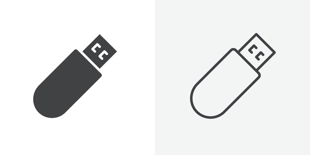 USB-Symbol flache und einfache Set-Design