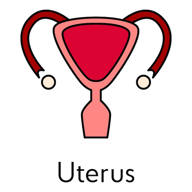 Uterus flache vektorgrafik