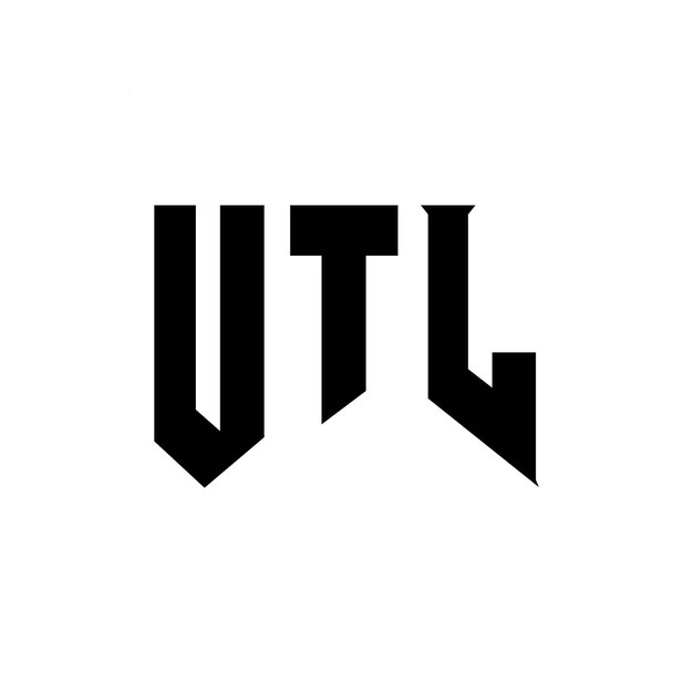 UTL-Letter-Logo-Design für ein Technologie-Unternehmen UTL- Logosign Schwarz-Weiß-Farbkombination UTL-logo UTL-Vektor UTL-Design UTL-Ikon UTL-Alphabet UTL-Typographie Logo-Design